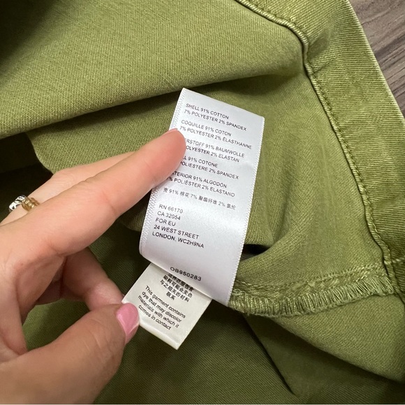 Anthropologie Pilcro Charlie Belted Mini Skirt in Army Green Size 14 - Picture 6 of 10